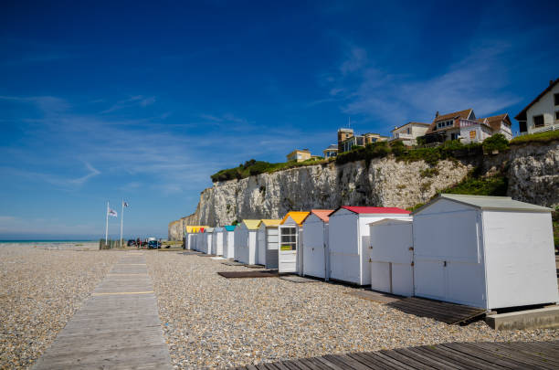 istock Criel sur Mer, Normandy, is famous for its very high white cliffs 1255909848