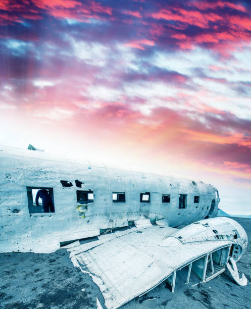 istock Abandoned wreckage of old aircraft 1255909979