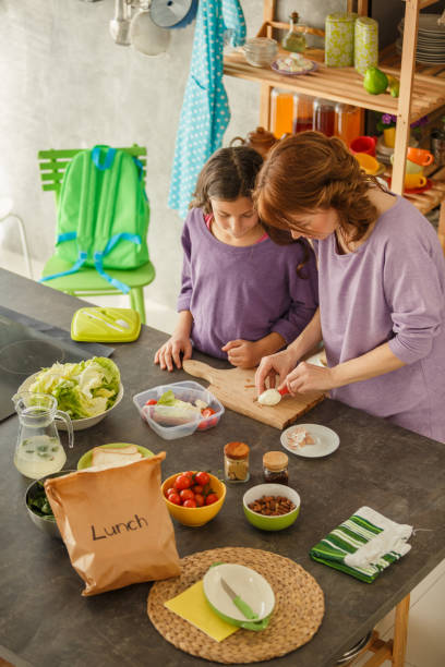 istock Putting together healthy school lunch 1255911834