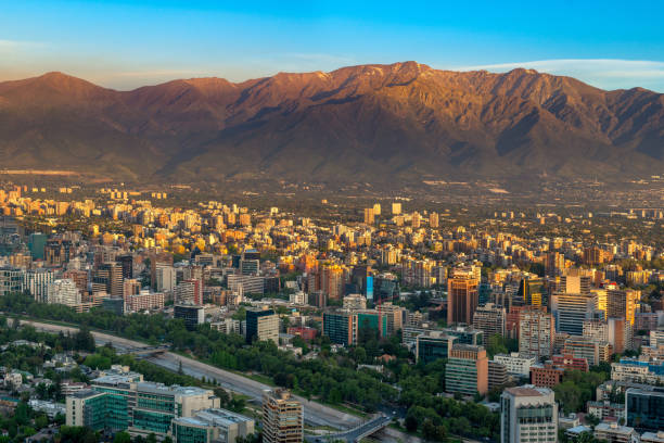 istock Panoramic view of Providencia district in Santiago de Chile 1255913136