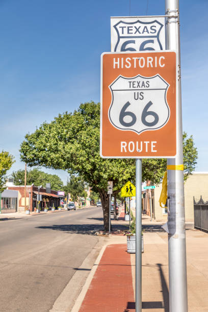 istock Road sign Route 66 in Amarillo, Texas 1255914686