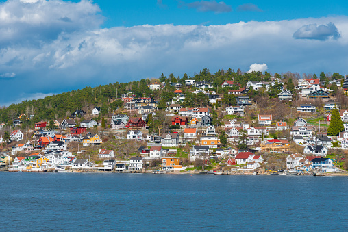 Oslo Norway - historic houses on the offshore islands of the Oslofjord