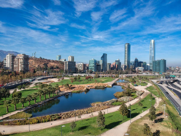 istock Santiago Financial District from Bicentenario Park 1255929970