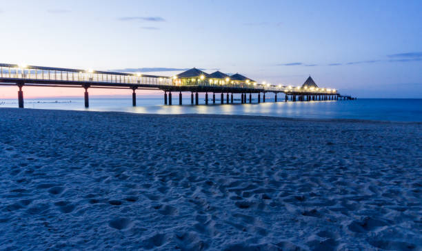 pier of Heringsdorf on island Usedom at night