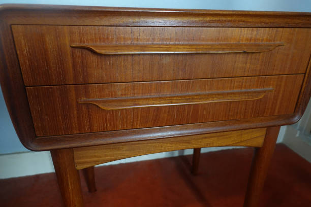 istock Modern Style Design Teak  Nightstand Bedroom 1255935999