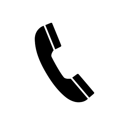 Telephone receiver, phone pictogram, icon isolated on a white background. EPS10 vector file