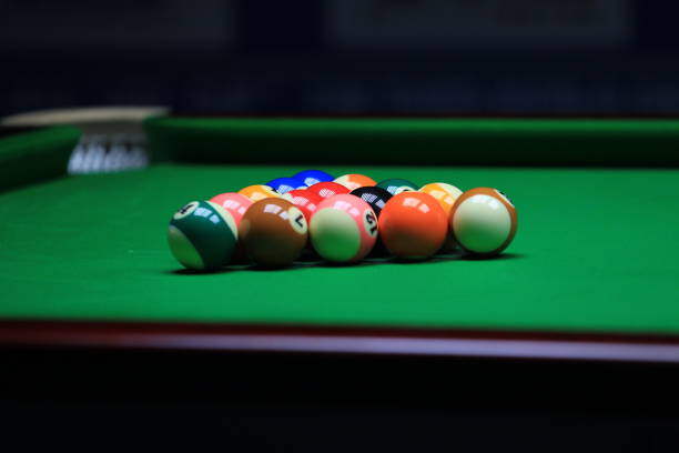 istock Snooker pool and the balls reset 1255941270