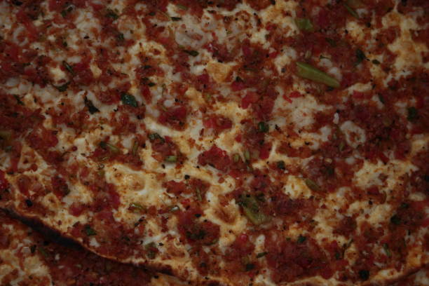 istock Turkish foods; Turkish pizza / Lahmacun pattern 1255943032