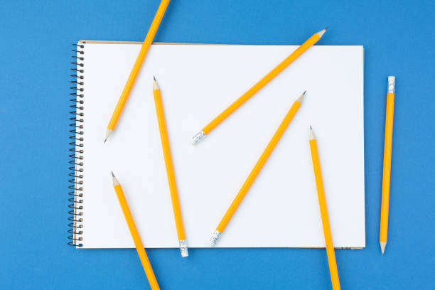 istock Album for drawing with  pencils 1255949908