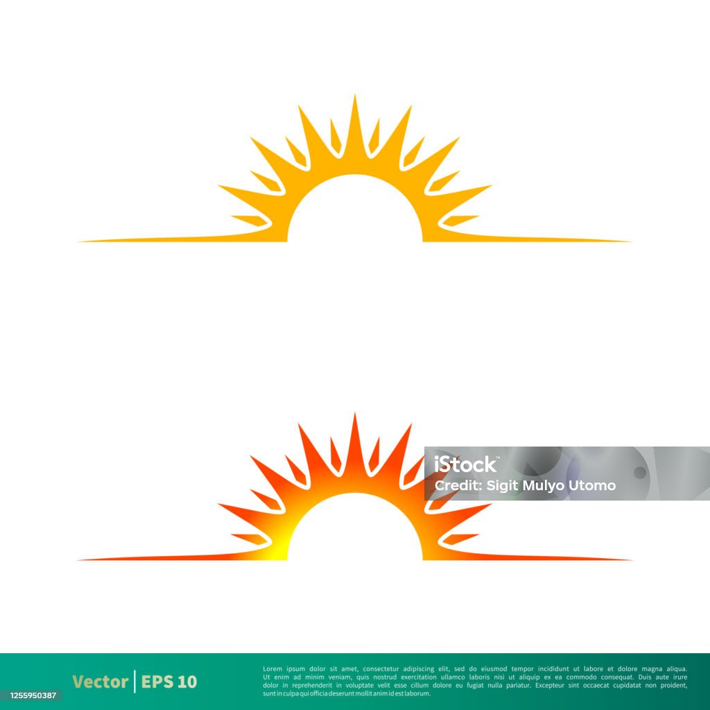 Sunshine Icon Vector Logo Template Illustration Design. Vector EPS 10. Sun stock vector