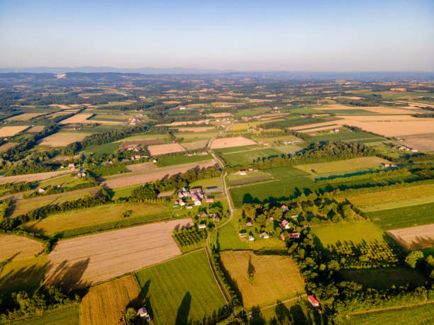 istock Aerial view of the meadow 1255954151