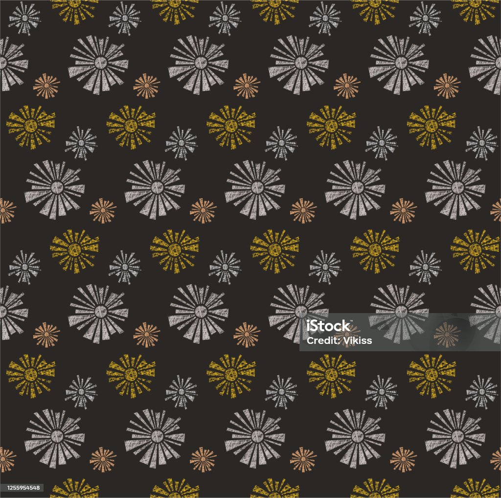 Sun Pattern Stock Illustration - Download Image Now - Abstract ...
