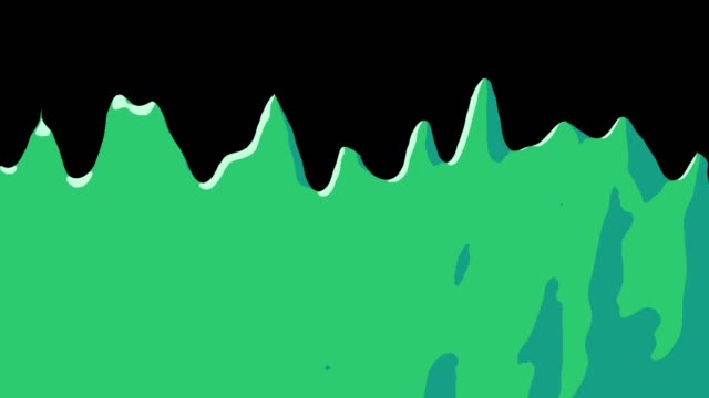 Flat gooey slimy transition animation flowing in with alpha