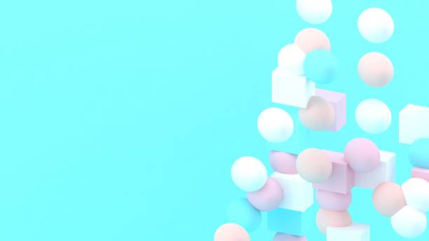 istock 3d lines background. Abstract wallpaper. Geometric shapes. Trendy modern illustration. 3d rendering. Poster backdrop. Colorful poster backdrop. Minimal style. 1255966437