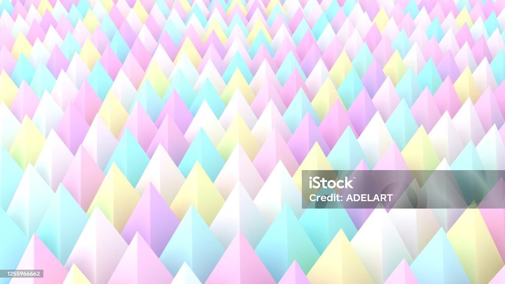 3d Pyramids Pastel Background Trendy Wallpaper Calm Pastel Colors Modern 3d  Illustration Abstract Spikes Abstract Sharp Objects Stock Photo - Download  Image Now - iStock