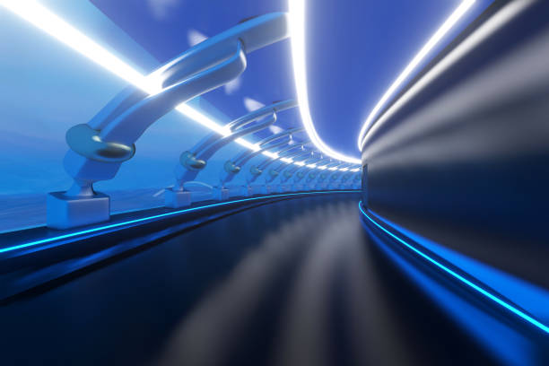 istock 3D Illustration of a science fiction interior 1255972169
