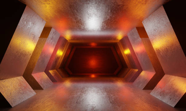 istock 3D Illustration of a dark Interior 1255972173
