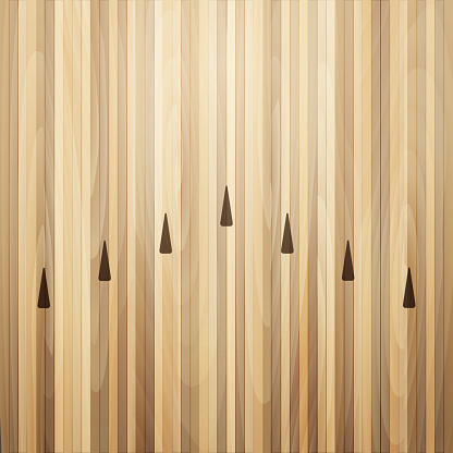 Bowling street wooden floor. Bowling alley background. Vector illustration