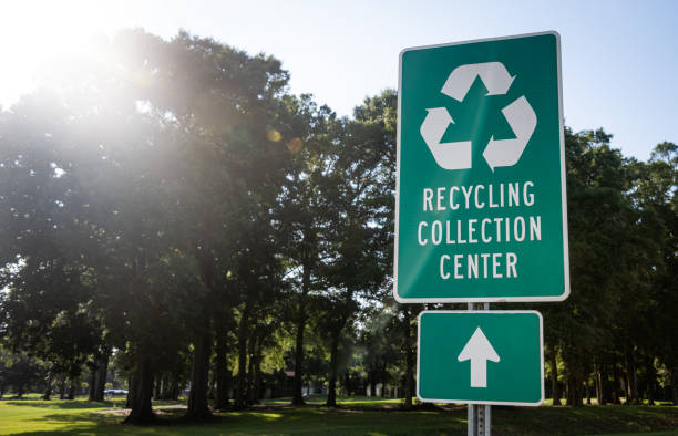 "Recycling Collection Center" Sign stock photo