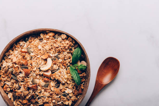 istock Homemade gluten free granola 1255972767
