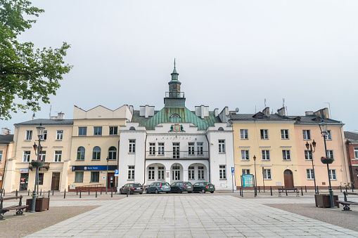 Krasnystaw, Poland - June 11, 2020: Town Hall of Krasnystaw.
