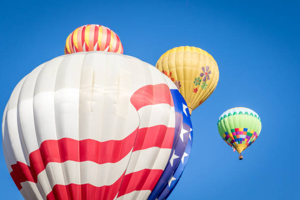istock Hot Air Balloons in the Clear Blue Sky 1255980633