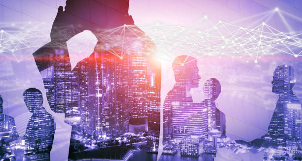 istock Creative image of many business people conference group meeting 1255982836