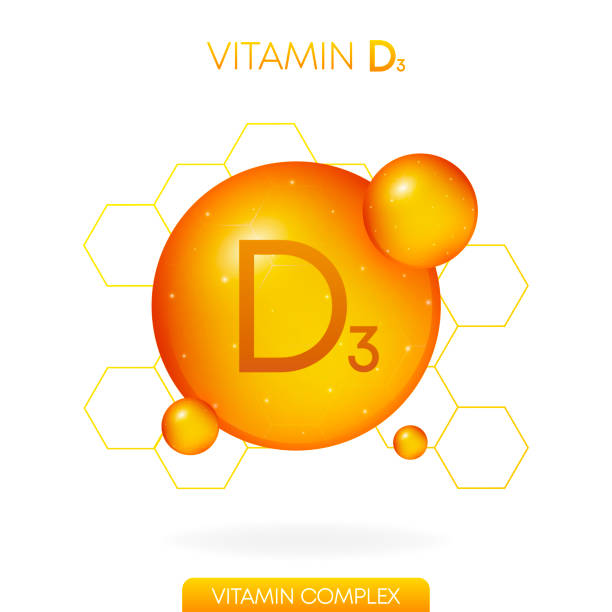 витамин d3 реалистичный значок. капсула таблетки изолирована на белом фоне. вектор. - d3 stock illustrations