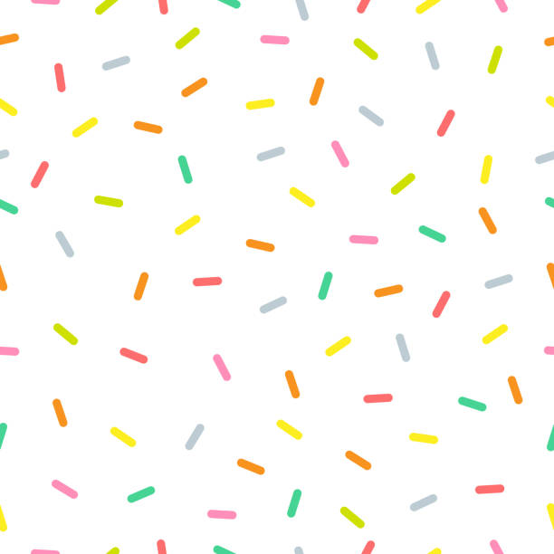 ilustrações de stock, clip art, desenhos animados e ícones de seamless colorful confetti pattern. - sprinkles