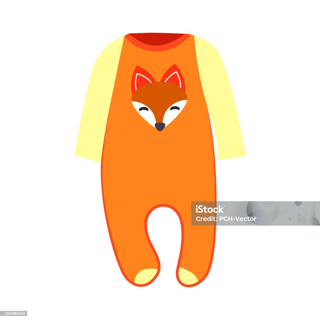 Orange Baby Bodysuit Illustration Stock Illustration - Download Image ...