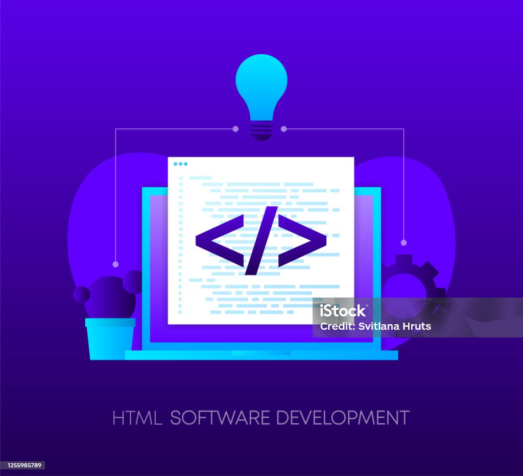 software program vector hd images, software... Html Software Development Programming Concept On Dark Gradient ...