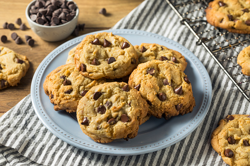 Chocolate Chip Cookies and Milk  -Photographed on Hasselblad H3D2-39mb Camera