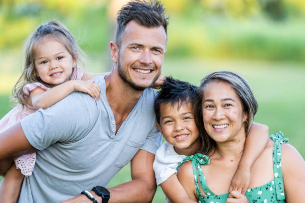 istock Beautiful mixed race family 1255986921