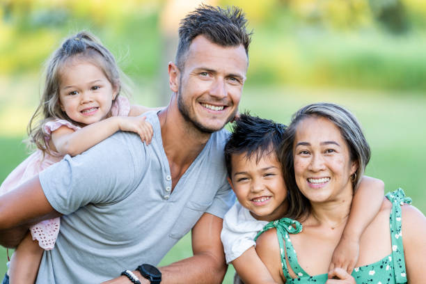istock Beautiful mixed race family 1255986922