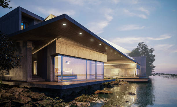 istock Japan Lake House 3d render illustration 1255990595
