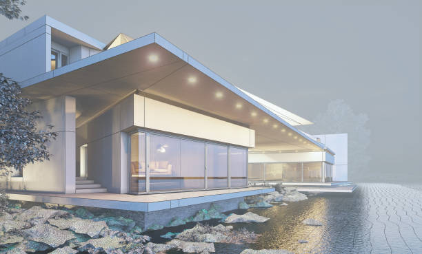 istock Japan Lake House 3d render illustration 1255990627