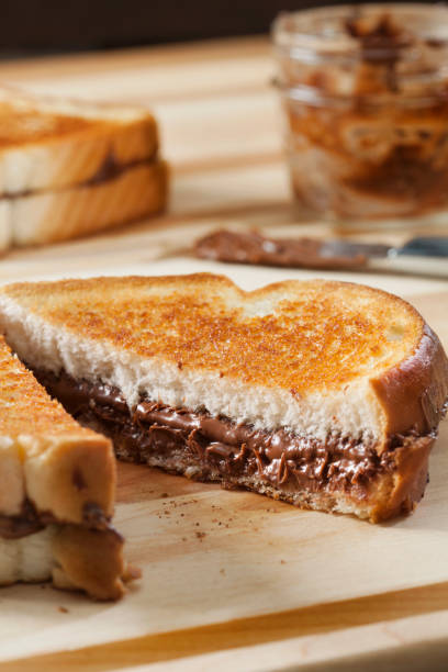 istock Grilled Chocolate and Hazelnut spread Sandwich 1255992741