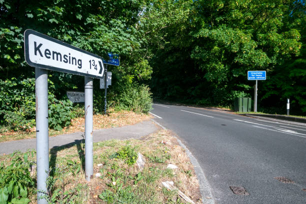 istock Kemsing Road Sign in Kent, England 1255993003