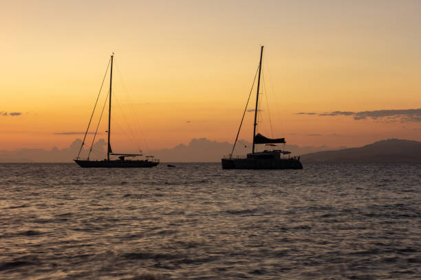 istock Catamarans in Mykonos, Greece 1255993113