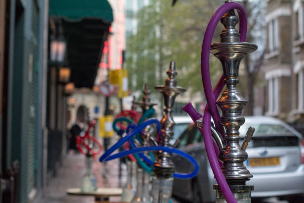 Hookah pipes on a sidewalk in London, England