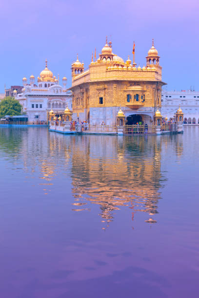 Illuminated Amristar (Ramdaspur), the main religious site for Sikh community