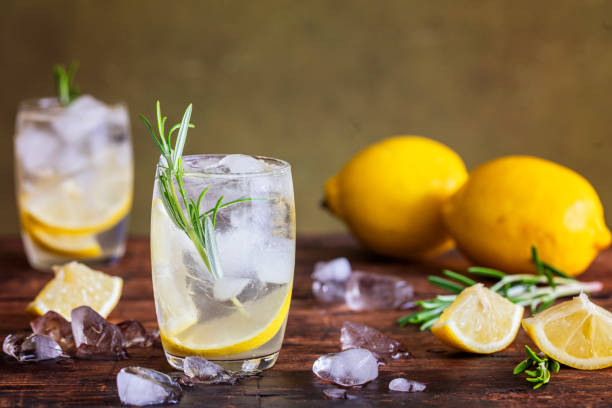istock Lemon cocktail with rosemary and ice. 1255996438