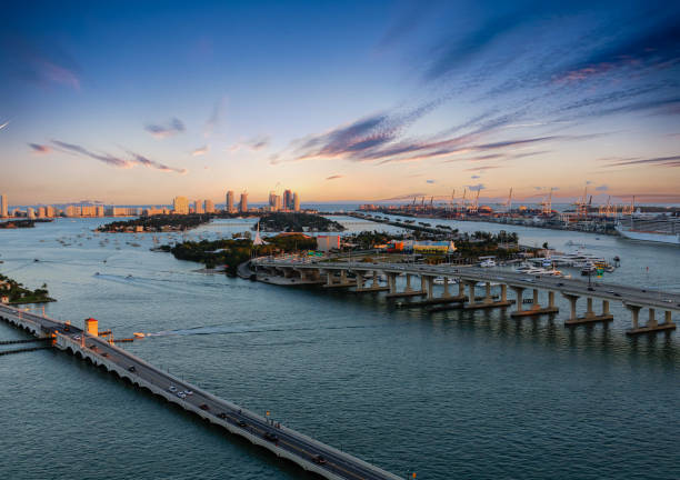 istock Miami Causeways at Dusk 1256005038