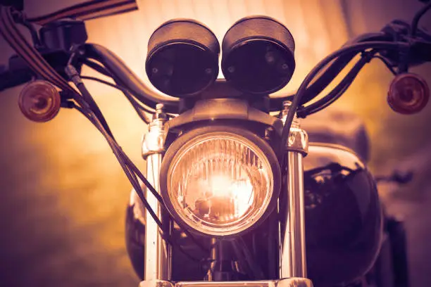 Vintage classic Motorcycle headlight