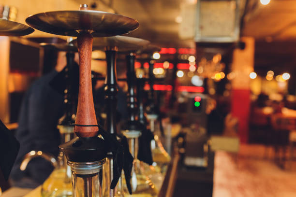 istock The hookah on the bar counter in a cafe. 1256013129