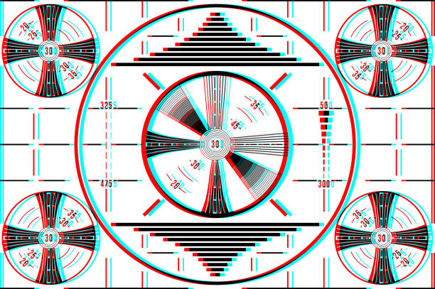 винтаж тест шаблон - diagram circle old old fashioned stock illustrations