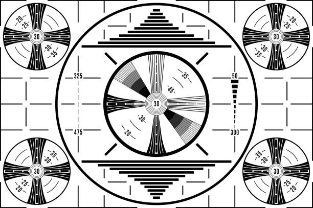 Vintage Test Pattern Vintage television test pattern. stay tuned concept stock illustrations