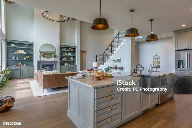 Beautiful Modern Kitchen With All Luxuries You Could Want Stock Photo - Download Image Now