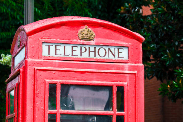 istock Vintage British Telephone Booth 1256023177
