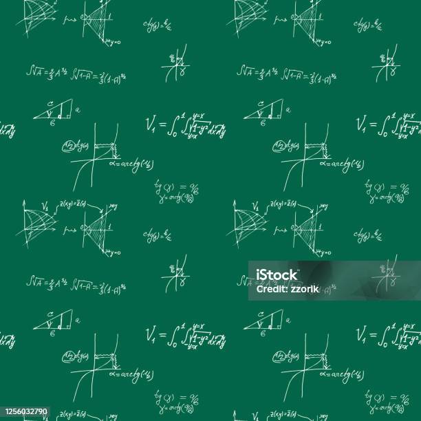 Graph Math Backgroud Seamless School Background With Math Design Mathematical Graph And ...